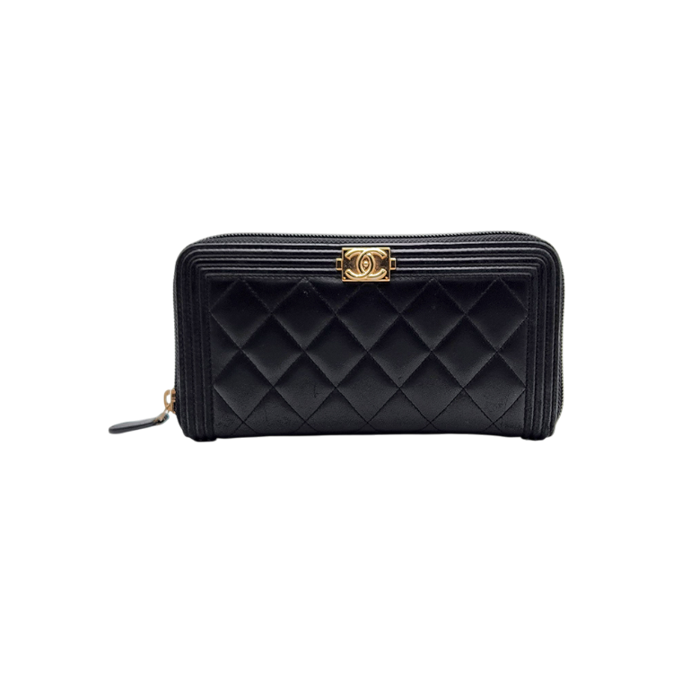 IT9I85B54HV3 Chanel Lambskin Boy Long Wallet