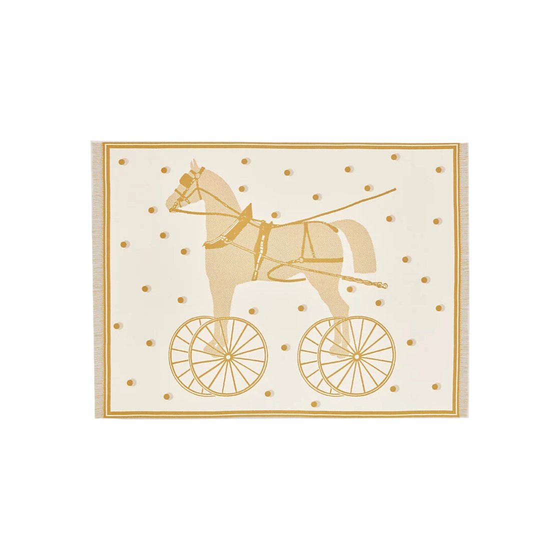 ITCGHGCHOFIN Hermes Camel Horse Wool Cashmere Blanket