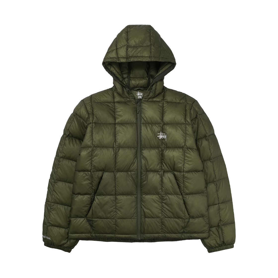 스투시 미드웨이트 후드 푸퍼 올리브(Stussy Midweight Hooded Puffer Olive)