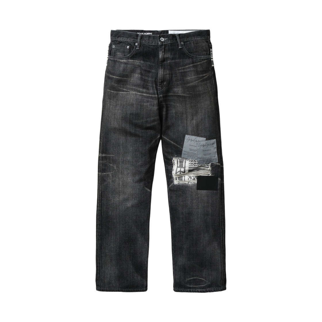 252XBYYN-PTM01S Neighborhood x Yohji Yamamoto Savage Denim DP Basic Pants Black