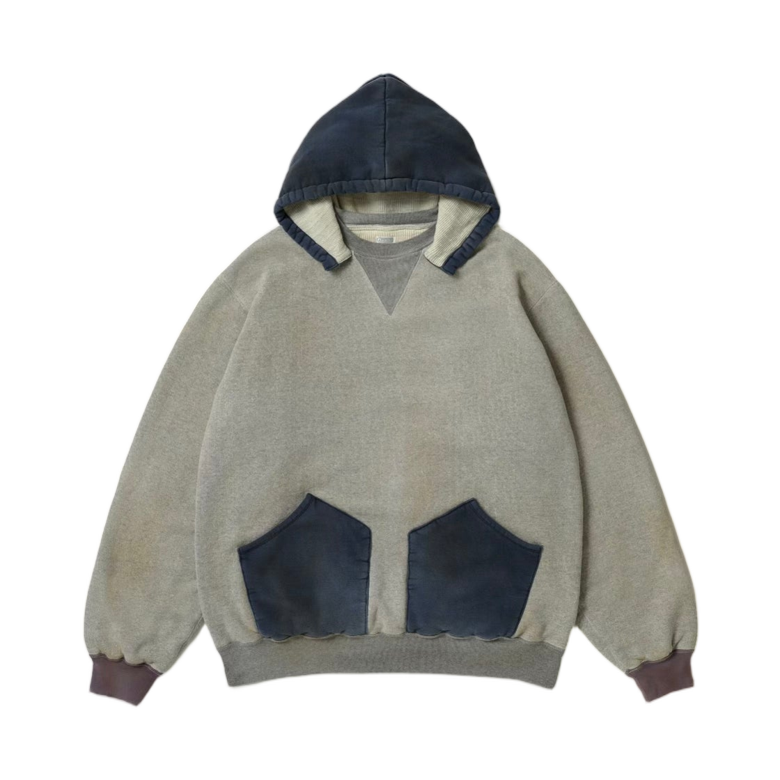 아프레쎄 빈티지 어태치드 후드 스웨트 파카 오트밀 - 26SS(A.Presse Vintage Attached Hood Sweat Parka Oatmeal - 26SS) - 1