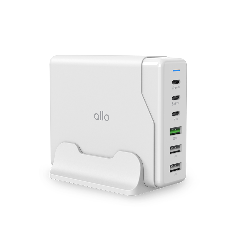 알로코리아 100W GaN 접지형 6포트 PD C타입 초고속 멀티 충전기 UC6100GPD(AlloKorea 100W GaN grounded 6 port PDC type super fast multi charger UC6100GPD)