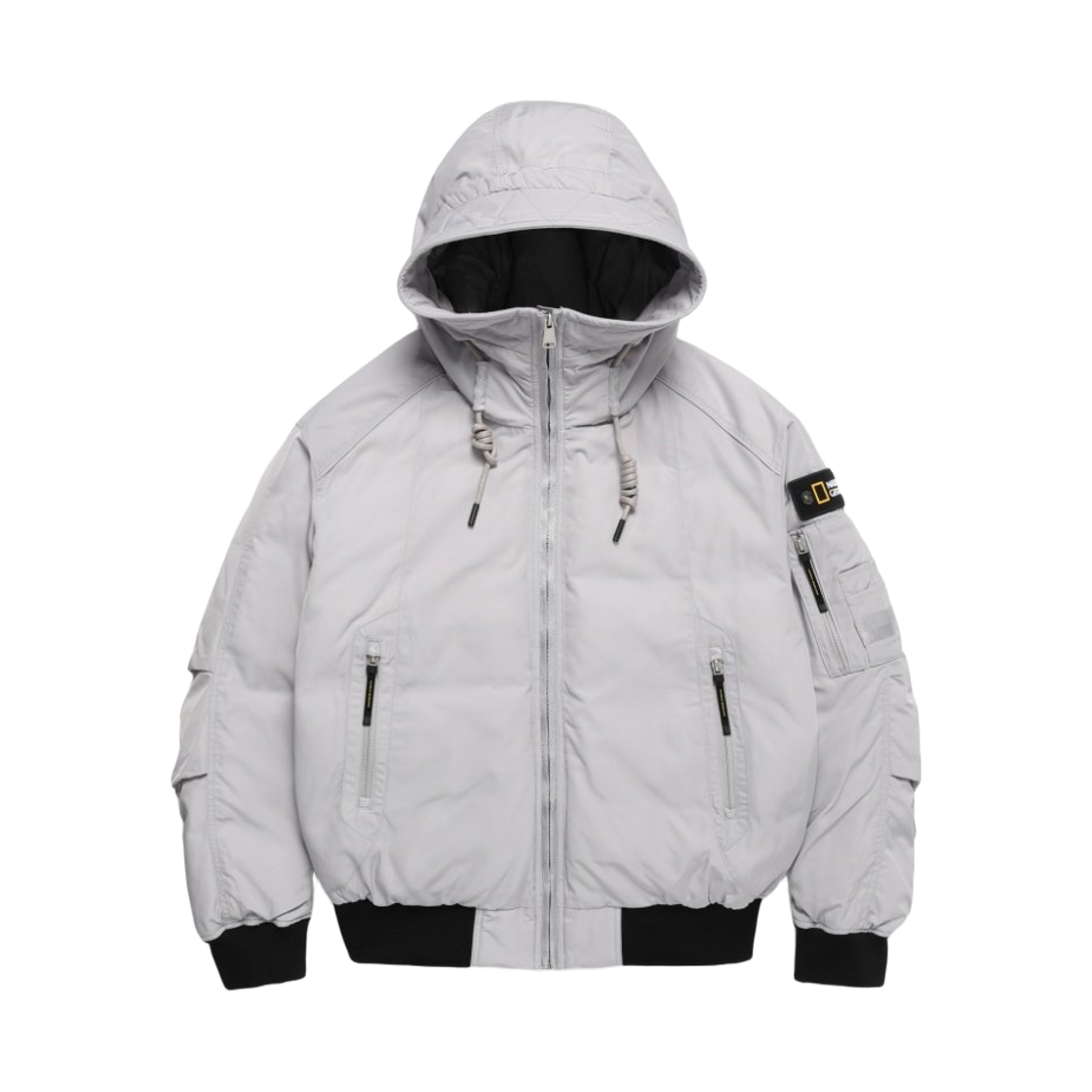 N244UDW040 National Geographic Apparel Down Jumper Ice Grey