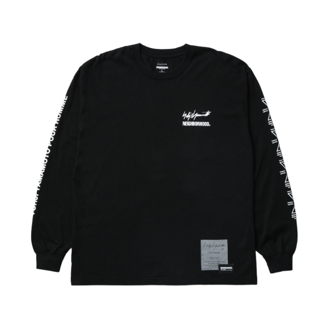 네이버후드 x 요지 야마모토 롱슬리브 티셔츠 블랙(Neighborhood x Yohji Yamamoto L/S T-Shirt Black)