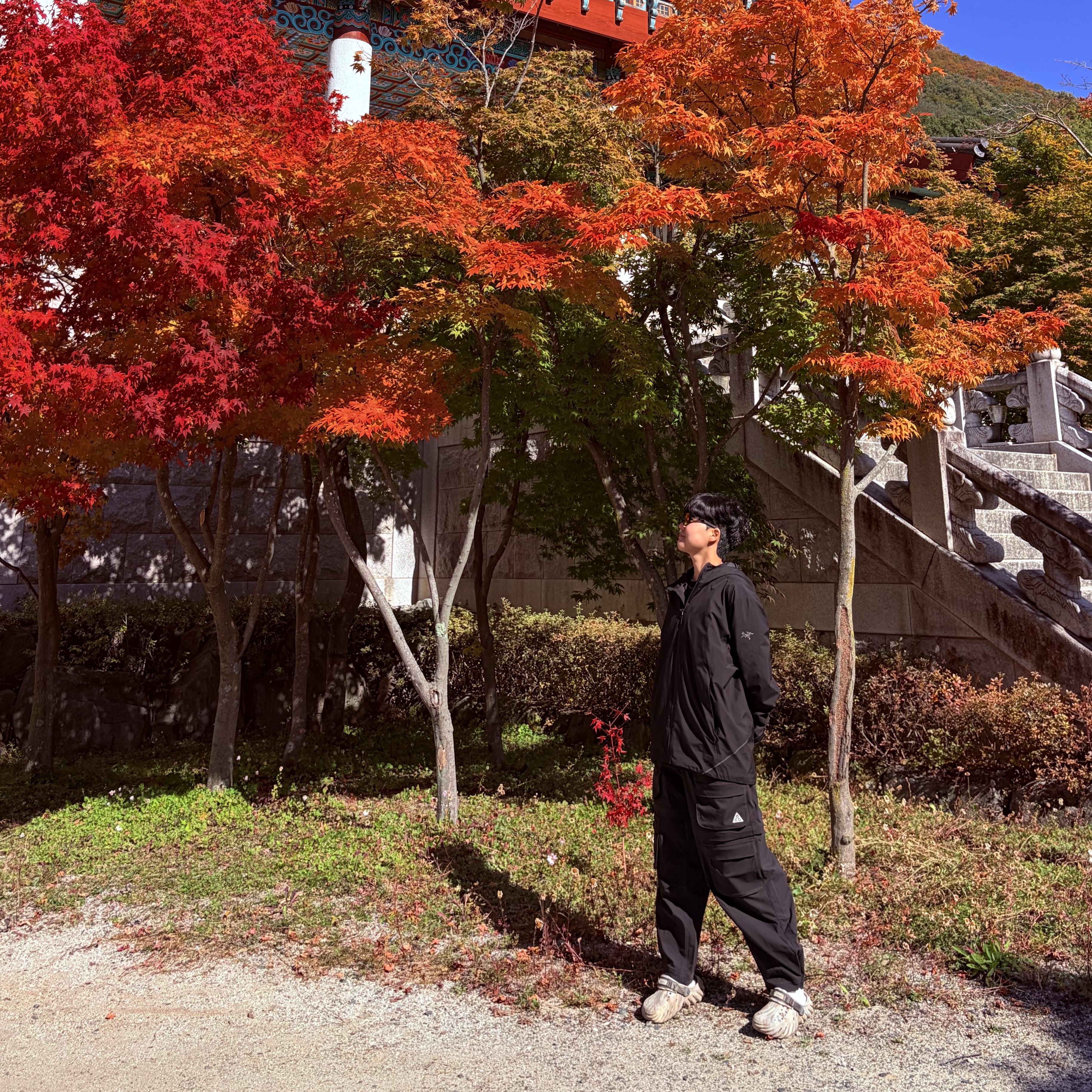 Arc'teryx Solano Hoody Black 착용 스타일