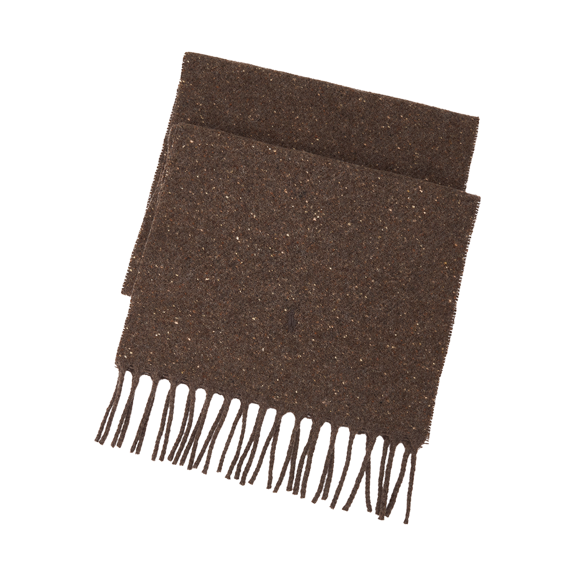 [10%적립] 폴로 랄프 로렌 프린지 울 블렌드 스카프 다크 브라운 - 26SS([10%적립] Polo Ralph Lauren Fringe Wool Blend Scarf Dark Brown - 26SS)