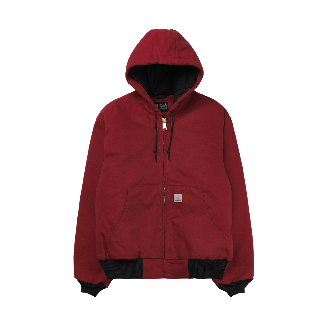 106673-R59 Carhartt Loose Fit Regular Firm Duck Flannel Lined Active Jacket Industry Red