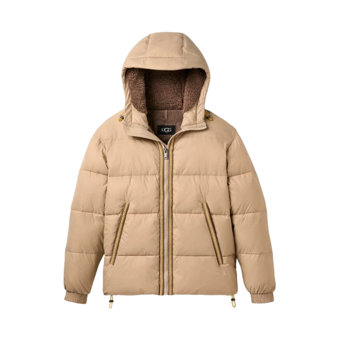 어그 제이든 어그브레이드 퍼퍼 자켓 머스타드 시드 썸머 위트(UGG Xayden UGGbraid Puffer Jacket Mustard Seed Summer Wheat)
