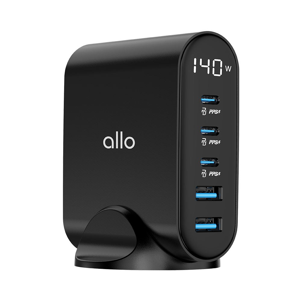 알로코리아 140W GaN 프로 PD PPS 초고속 5포트 멀티 충전기 UC5140GPD(AlloKorea 140W GaN Pro PD PPS Super High Speed 5 Port Multi Charger UC5140GPD)