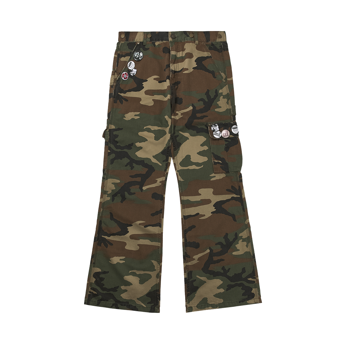 - Protocol Index Military Camo Flared Work Pants Camo