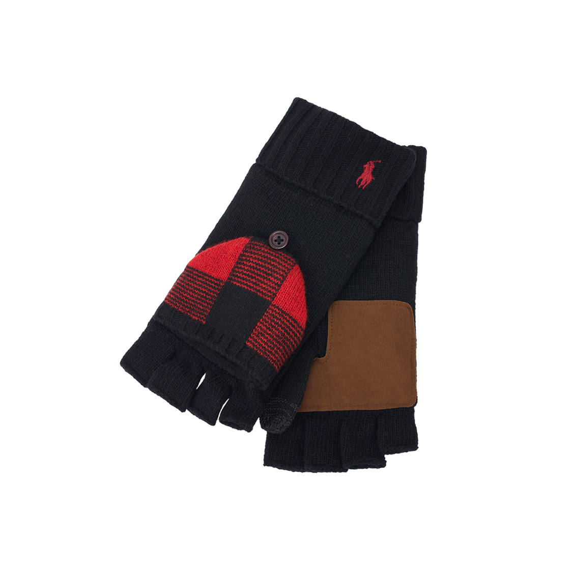 KM6AGV1RL111BK [10%적립] Polo Ralph Lauren Wool Blend Convertible Touch Gloves Polo Black - 26SS