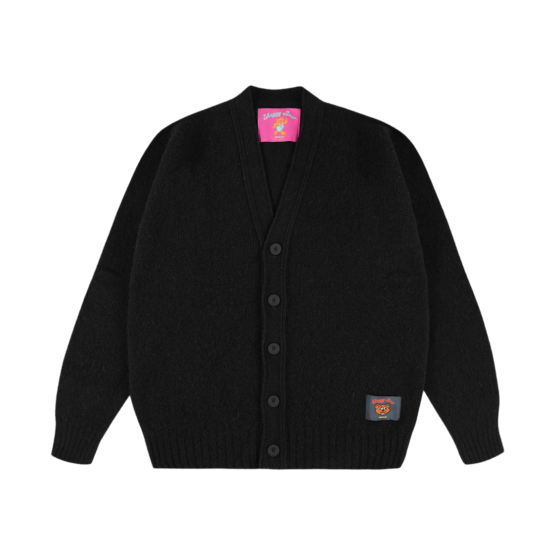 - (W) Howlin Shaggy Bear Cardigan Black