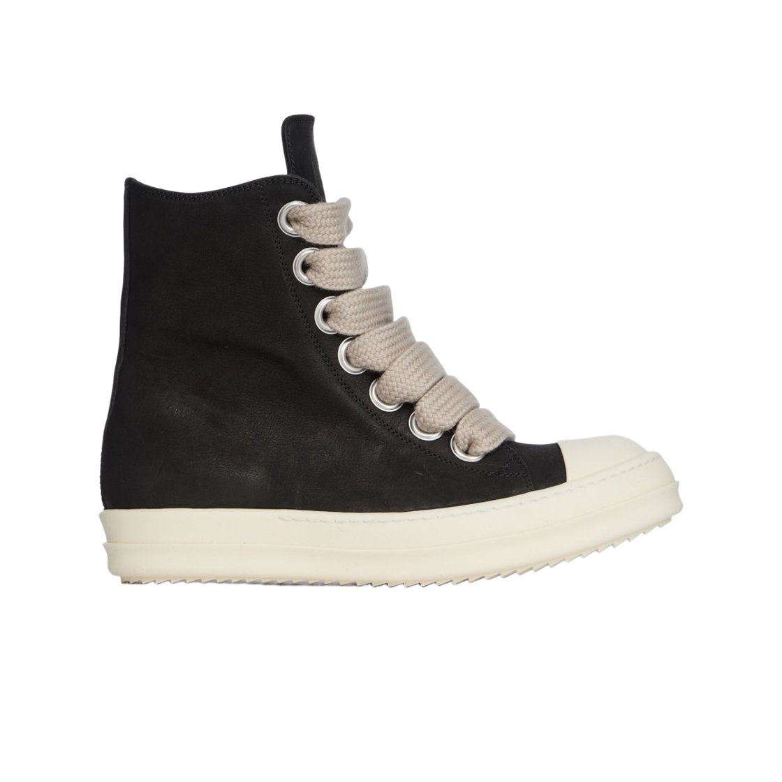 RU02E1892LWNW2-911 Rick Owens Concordians Jumbolace Sneakers Black Milk