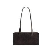COS Marais Suede Mini Bowling Bag Dark Brown