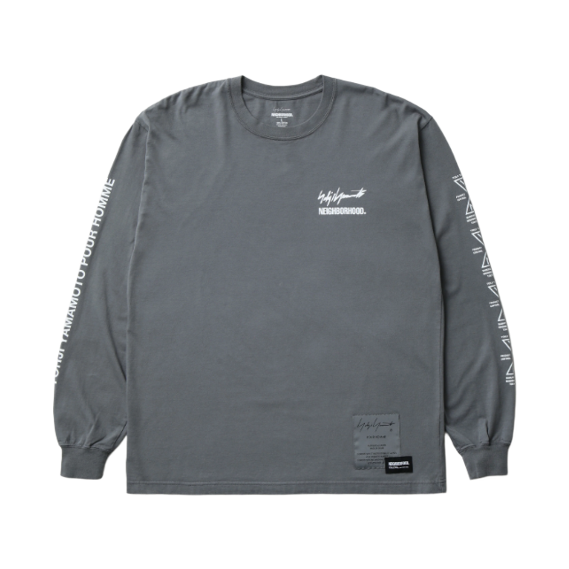 네이버후드 x 요지 야마모토 롱슬리브 티셔츠 그레이(Neighborhood x Yohji Yamamoto L/S T-Shirt Gray)