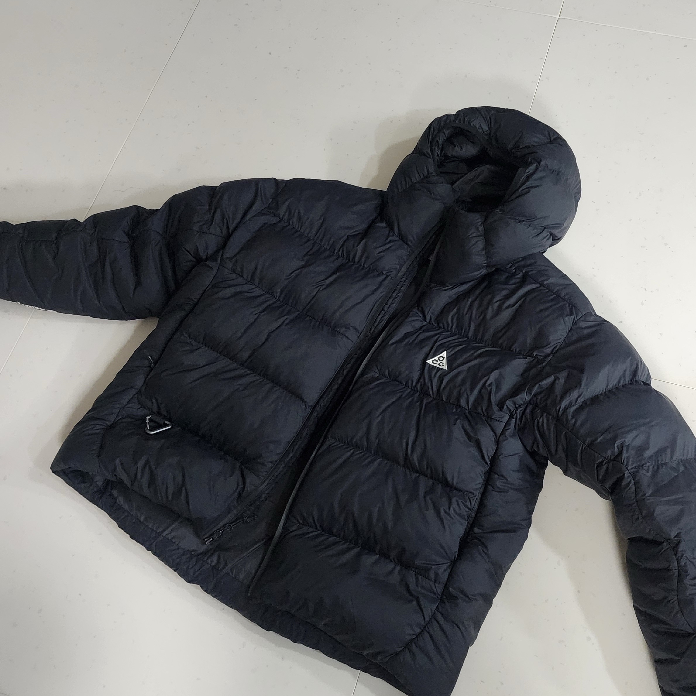 Nike ACG Therma-Fit ADV Lunar Lake Loose Hooded Jacket Black Summit White - Asia 착용 스타일