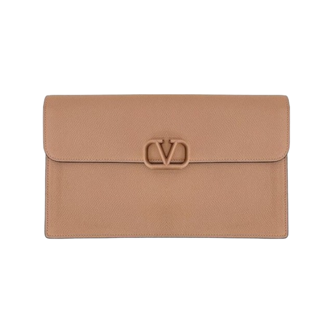 P0T44RQRGF9 Valentino Vlogo Clutch Rose Cannelle