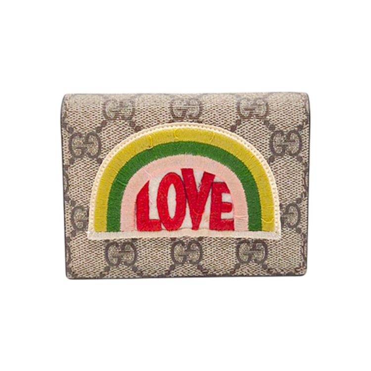 구찌 수프림 러브 레인보우 반지갑 (476412) L942610(Gucci Supreme LOVE Rainbow Wallet (476412) L942610)