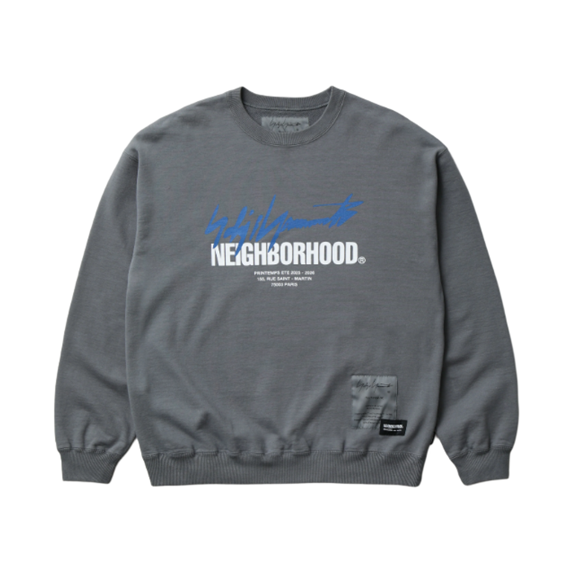 네이버후드 x 요지 야마모토 롱슬리브 스웨트셔츠 그레이(Neighborhood x Yohji Yamamoto L/S Sweatshirt Gray)