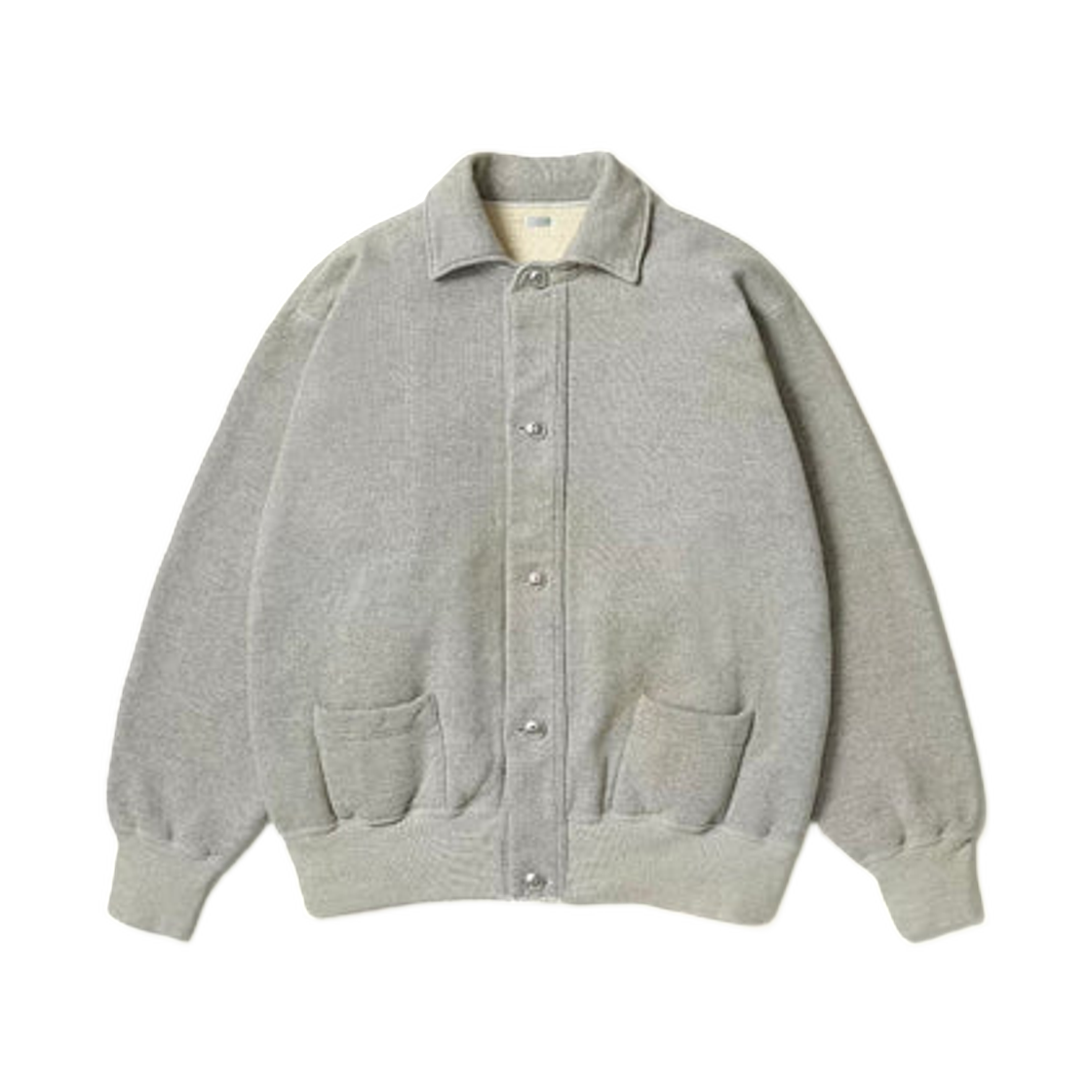 아프레쎄 빈티지 스웨트 가디건 그레이 - 26SS(A.Presse Vintage Sweat Cardigan Gray - 26SS)