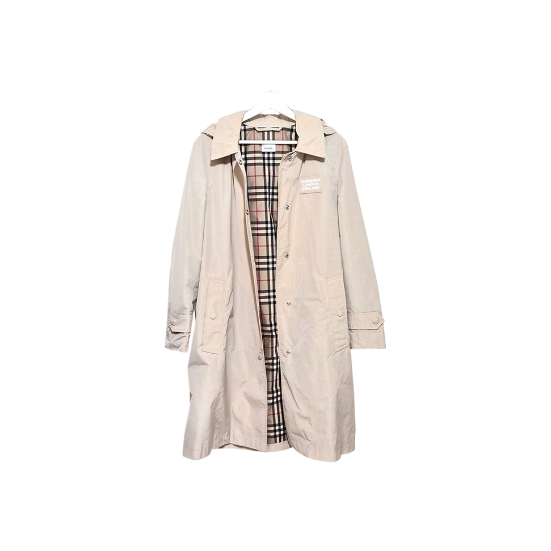 ITOPKM6ALMEA Burberry Oxblood Hooded Trench Coat L148287