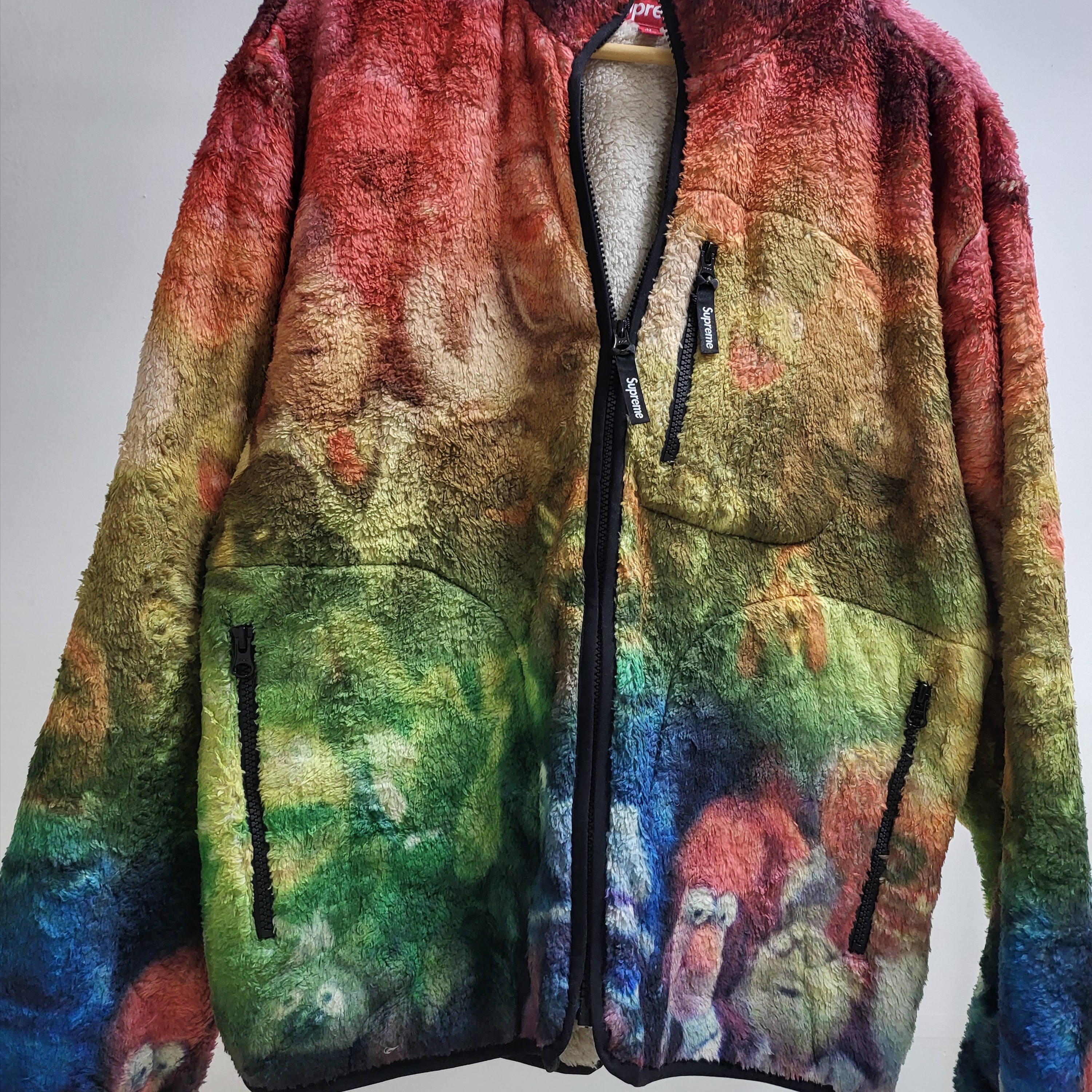 Supreme Muppets Fleece Jacket Multicolor - 24SS 착용 스타일