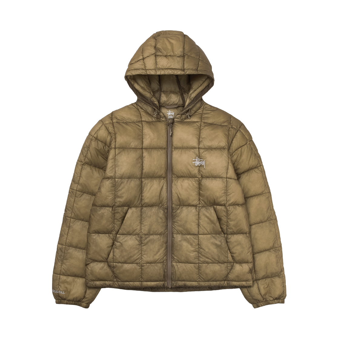 115856 Stussy Midweight Hooded Puffer Khaki