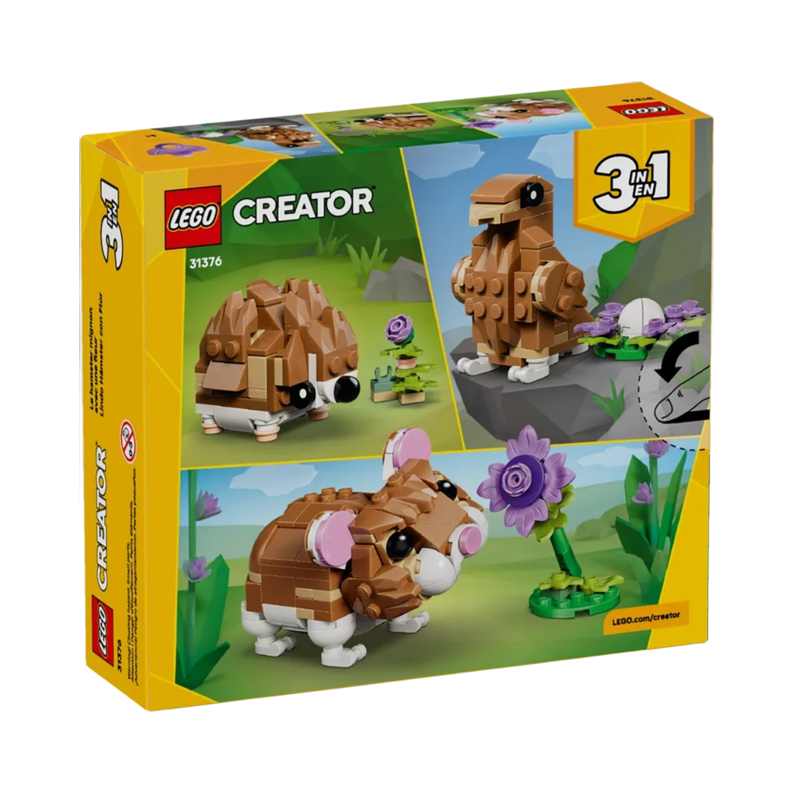 레고 크리에이터 3 in 1 귀여운 햄스터와 꽃(Lego Creator 3 in 1 Cute Hamster with a Flower) - 4