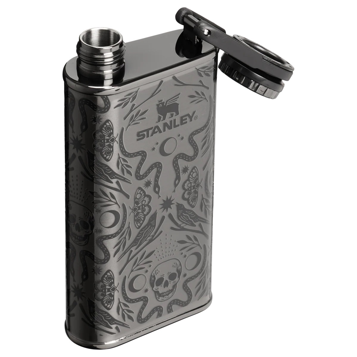 Stanley The Halloween Easy Fill Flask 236ml Deadly Damask 착용 스타일 - 4
