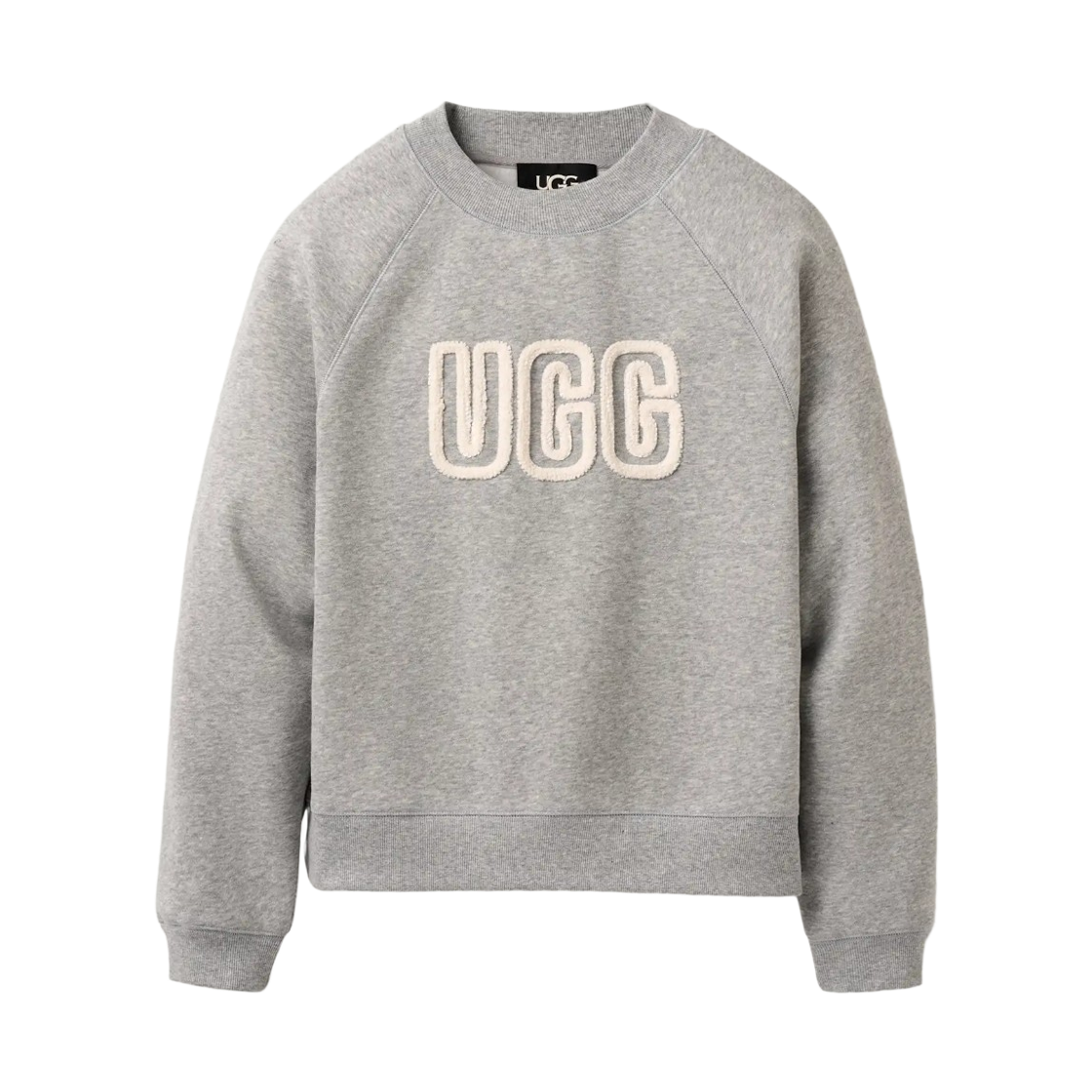 (W) 어그 어그 로고 크루넥 그레이 헤더((W) UGG UGG Logo Crewneck Grey Heather)