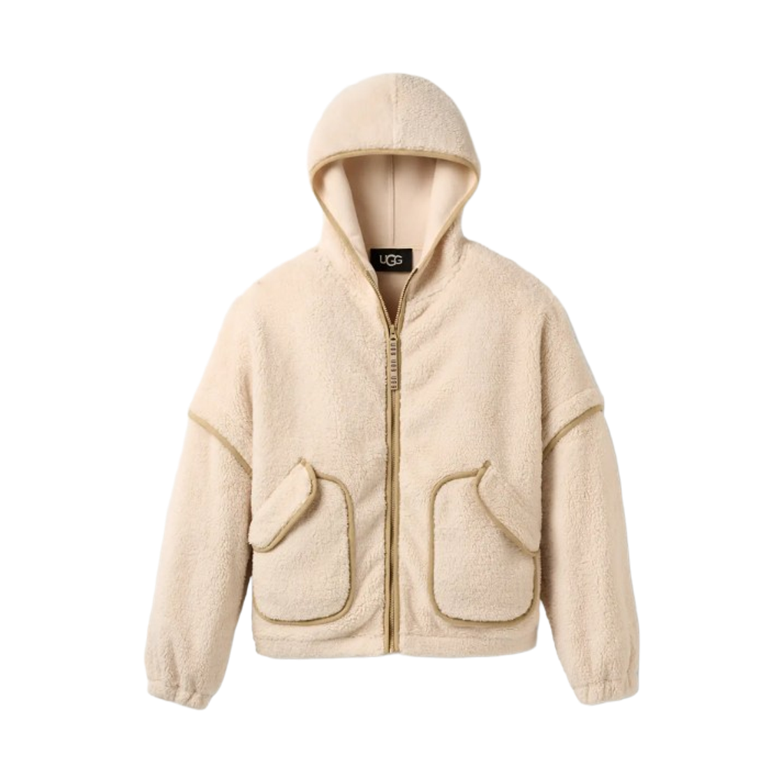 1173191-CRM (W) UGG Mariella UGGfluff Zip Hoodie Cream