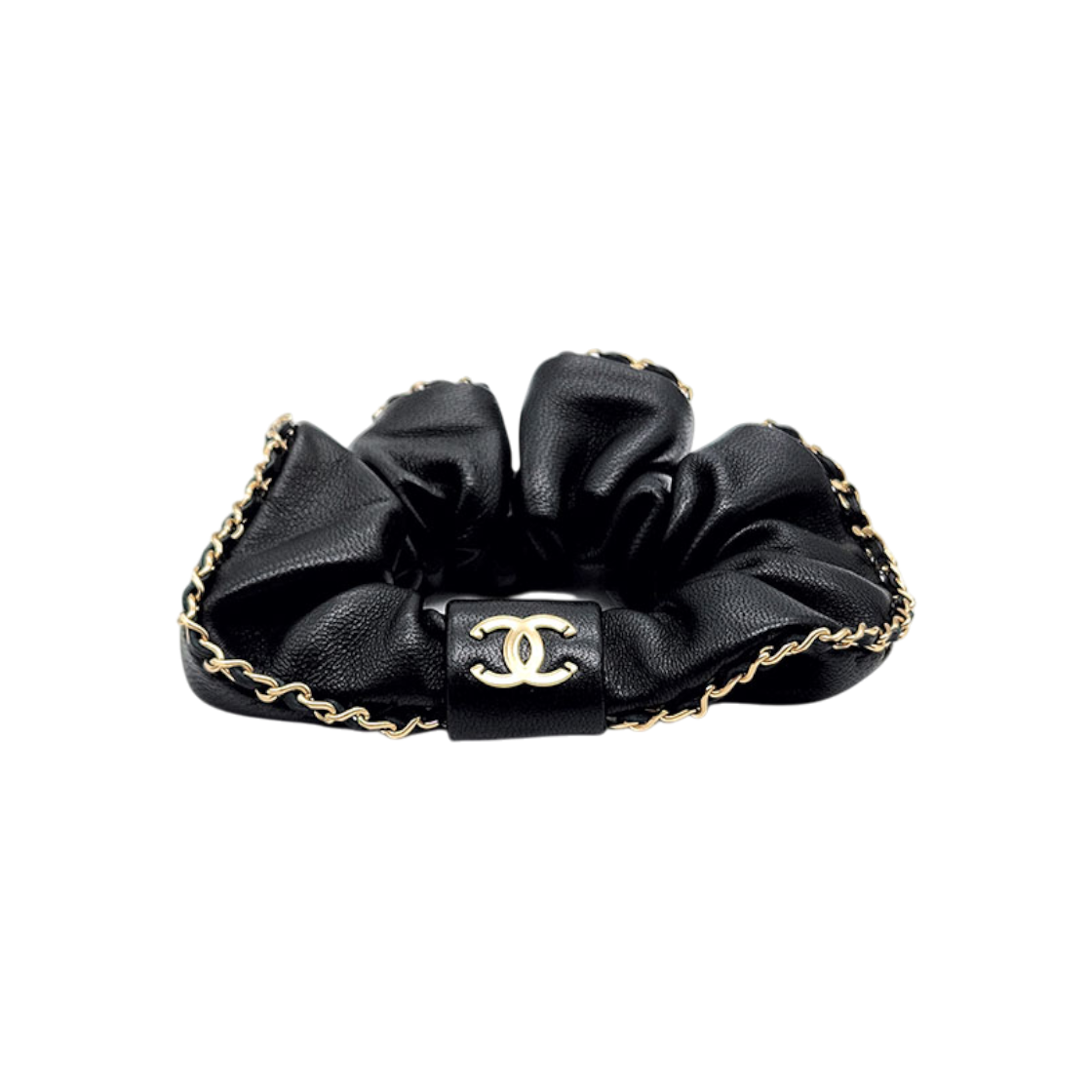 IT5SU27QUQUH Chanel CC Around Chain Hair Scrunchie