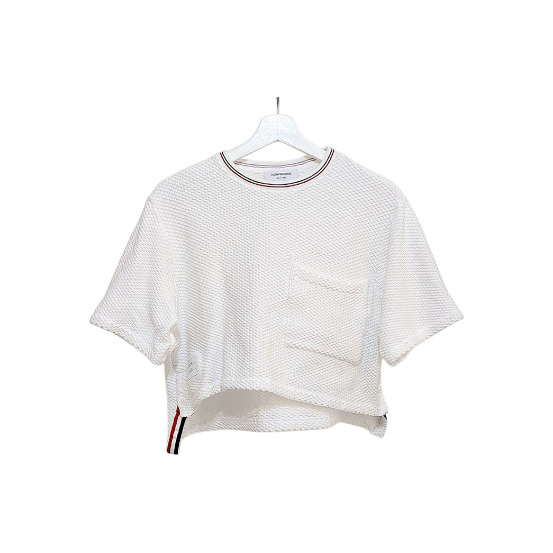 ITCDBV57D235 Thom Browne Cropped Short Sleeve T-Shirt L803788