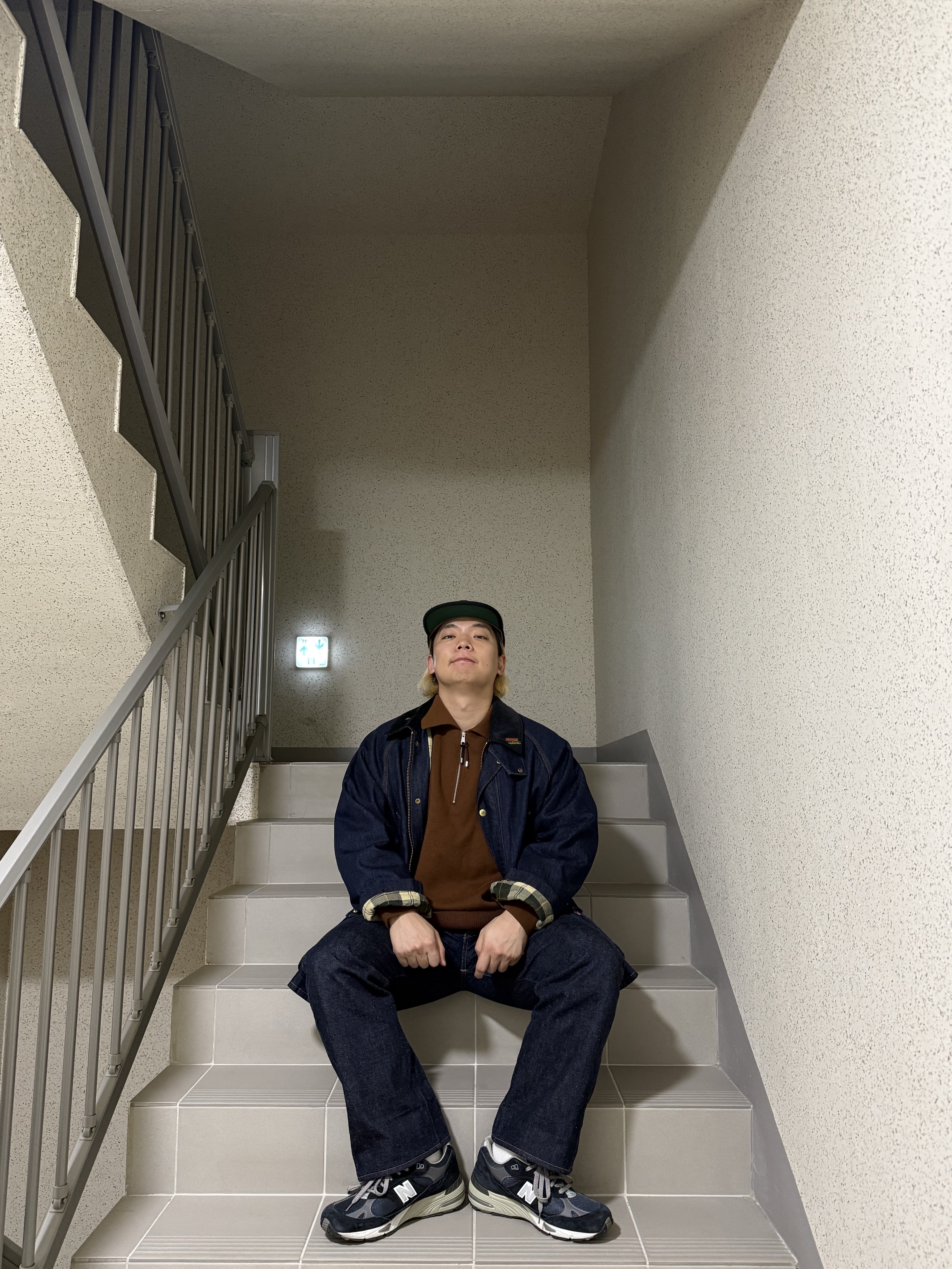 New Balance 991 Made in UK Navy 착용 스타일 - 7