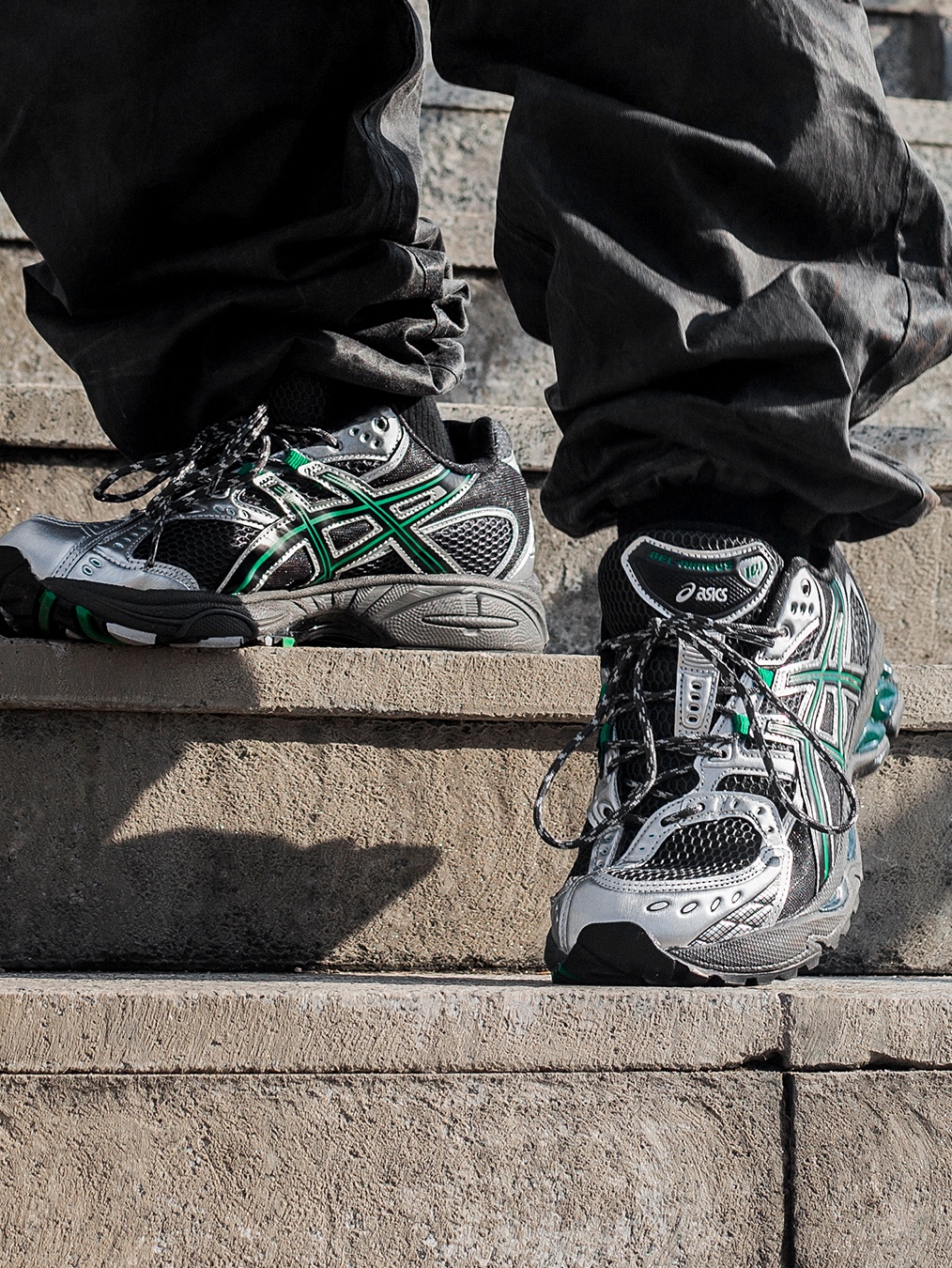 Asics Gel-Nimbus 10.1 Obsidian Grey Green Basil ์ฐฉ์ฉ ์คํ์ผ - 2