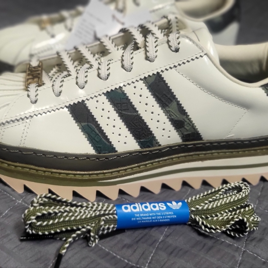 Adidas x BAPE x Edison Chen Clot Superstar Off White Branch 착용 스타일 - 6