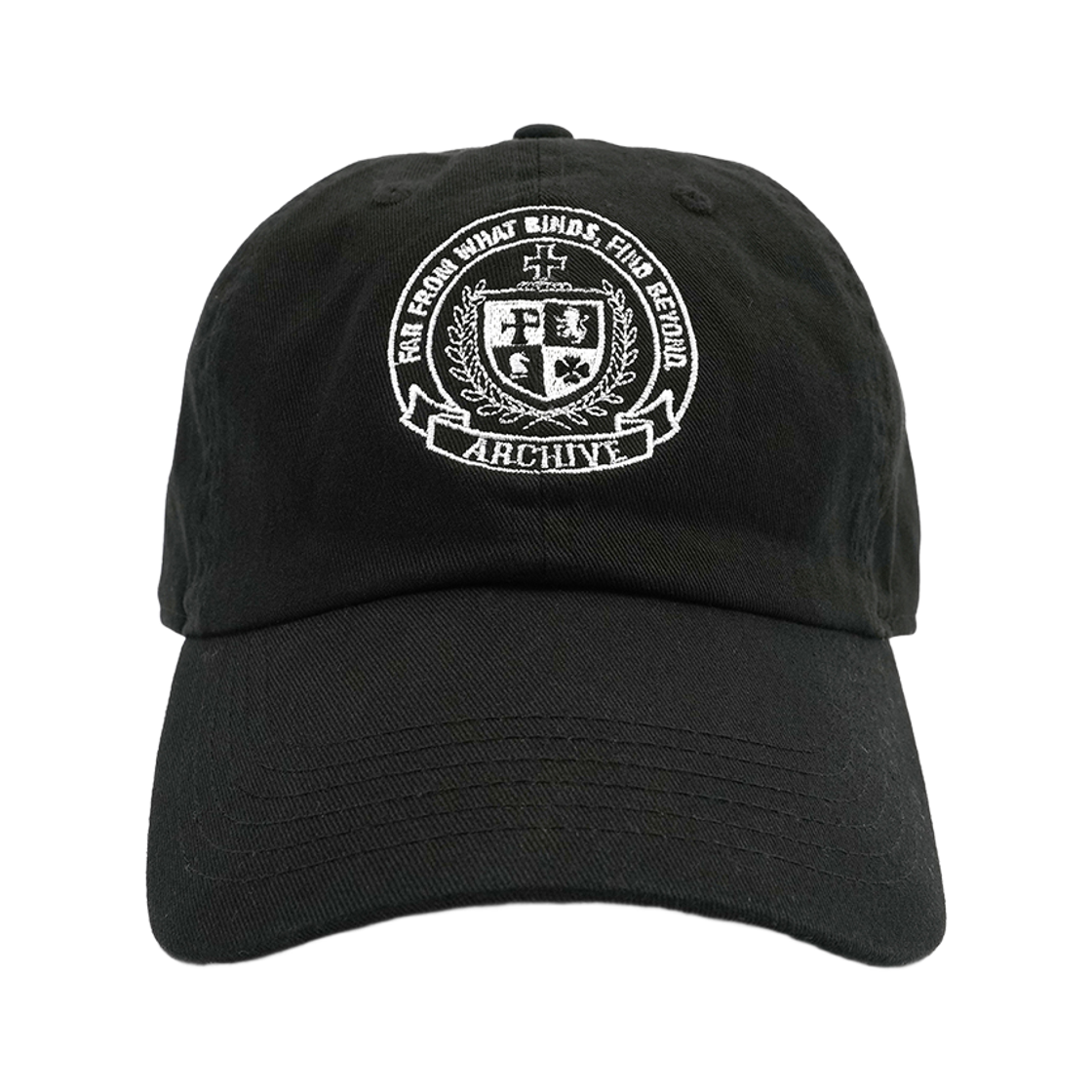 [더블적립]파프롬왓 파 크레스트 엠블럼 캡_블랙([더블적립]Farfromwhat Far Crest Emblem Cap_Black)