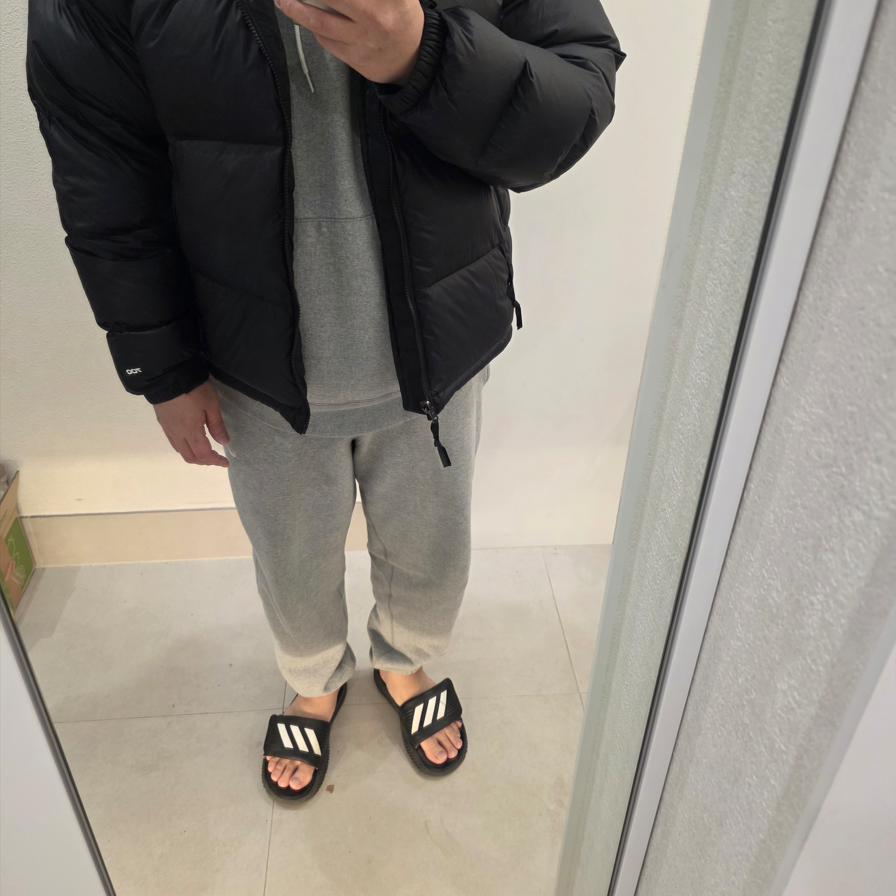 Nike NRG Solo Swoosh Fleece Pants Dark Grey Heather - US/EU 착용 스타일