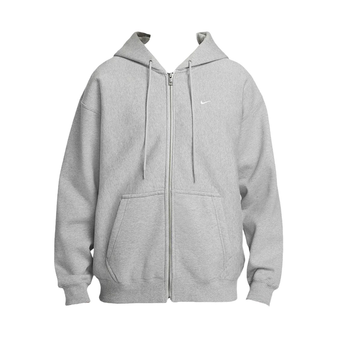 Nike Nike Solo Swoosh Full-Zip Fleece Hoodie Dark Grey Heather Light Smoke Grey - Asia · S