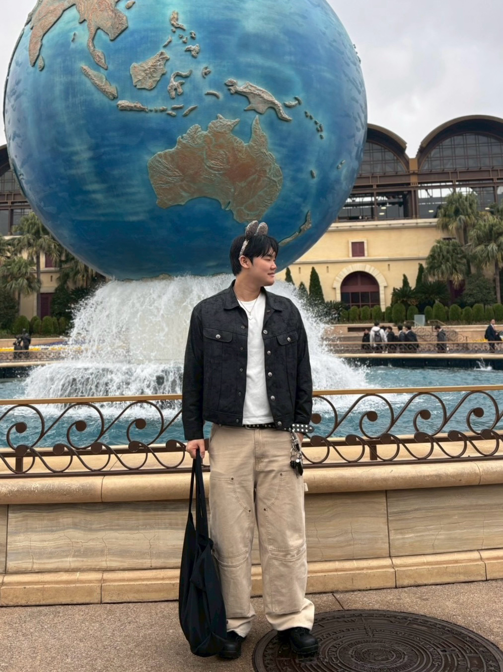 Aoiro Cutted Double Knee Pants Tan, Aoiro Cutted Double Knee Pants Tan 착용 스타일 - 1