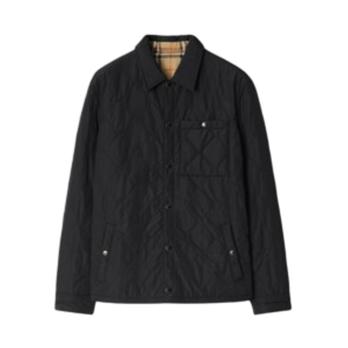 8115788 Burberry Reversible Quilted Nylon Overshirt Black