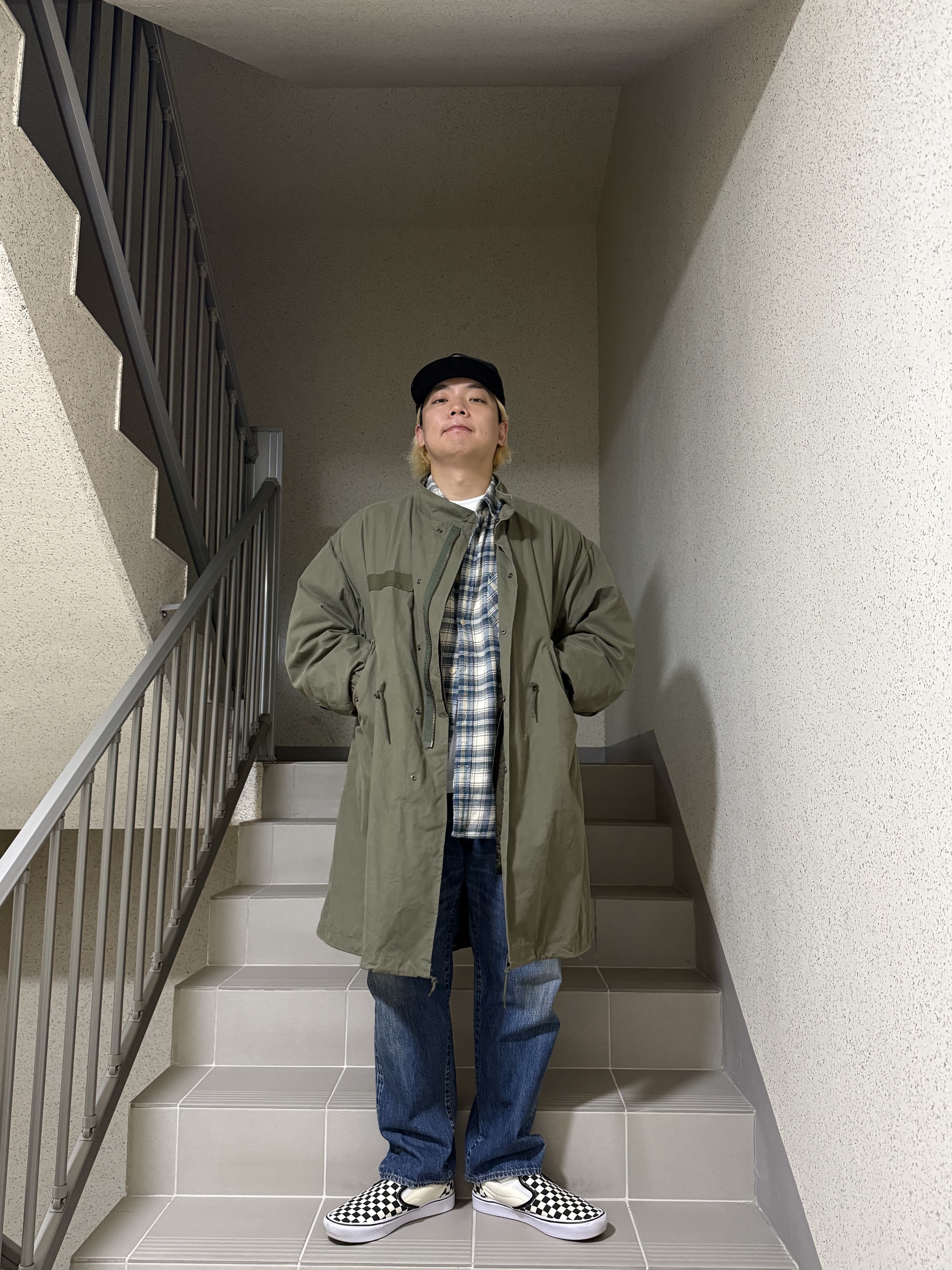 Vans Slip-On ComfyCush Checkerboard 착용 스타일 - 5