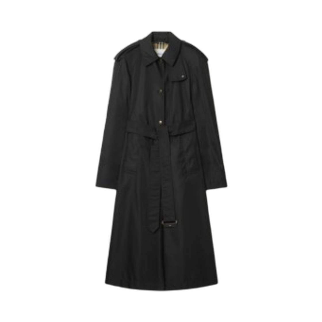 81187301 (W) Burberry Long Nylon Hooded Car Coat Black