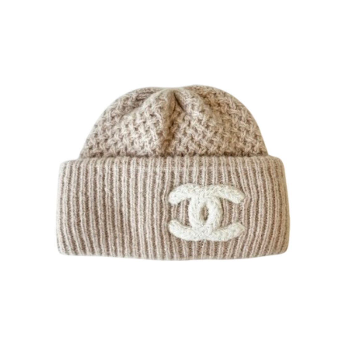 샤넬 CC로고 캐시미어 비니 니트 모자 베이지 AAB463(Chanel CC Logo Cashmere Beanie - Beige AAB463) - 1