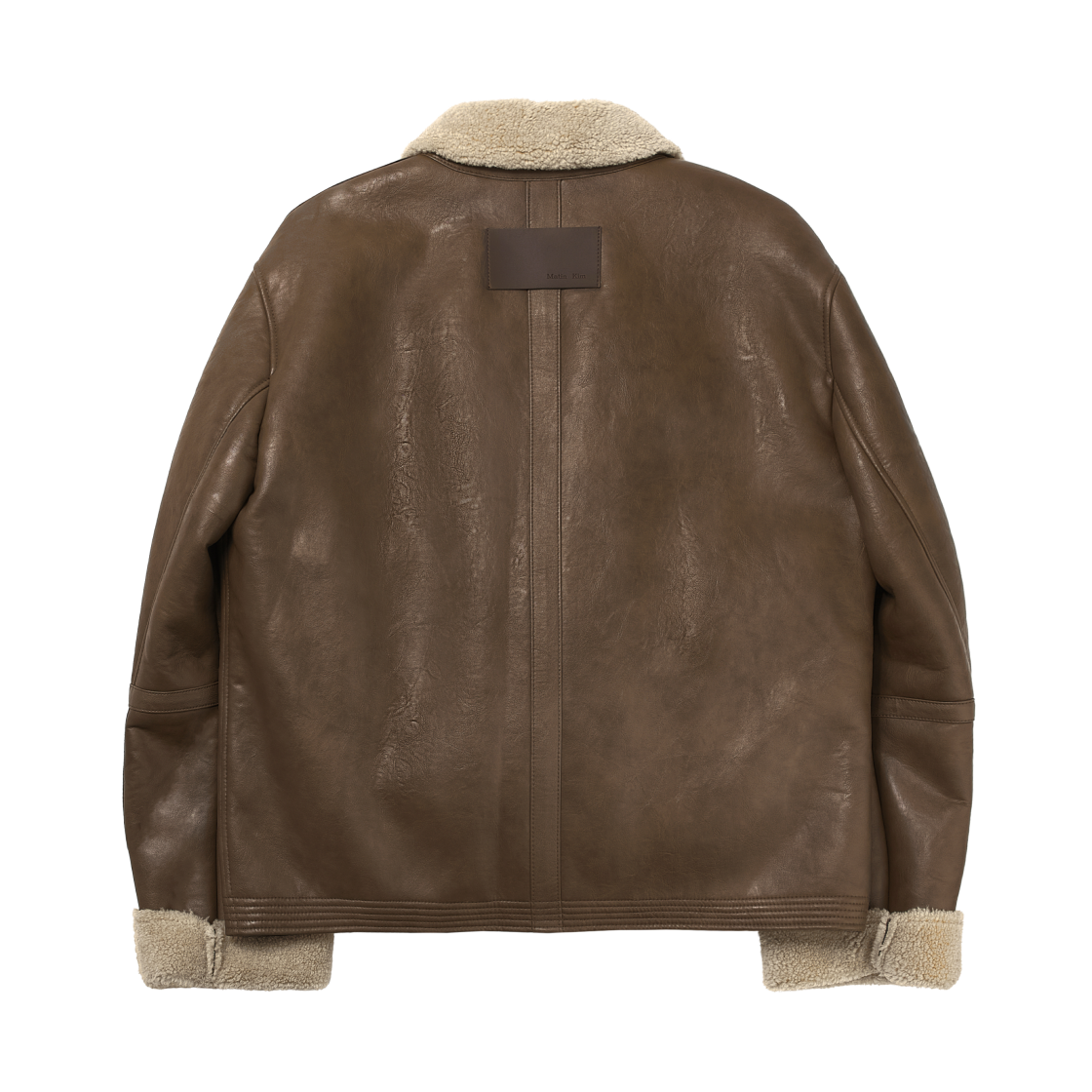 마뗑킴 퍼 포인트 레더 무스탕 점퍼 브라운(Matin Kim Fur Point Leather Mustang Jumper Brown) - 2