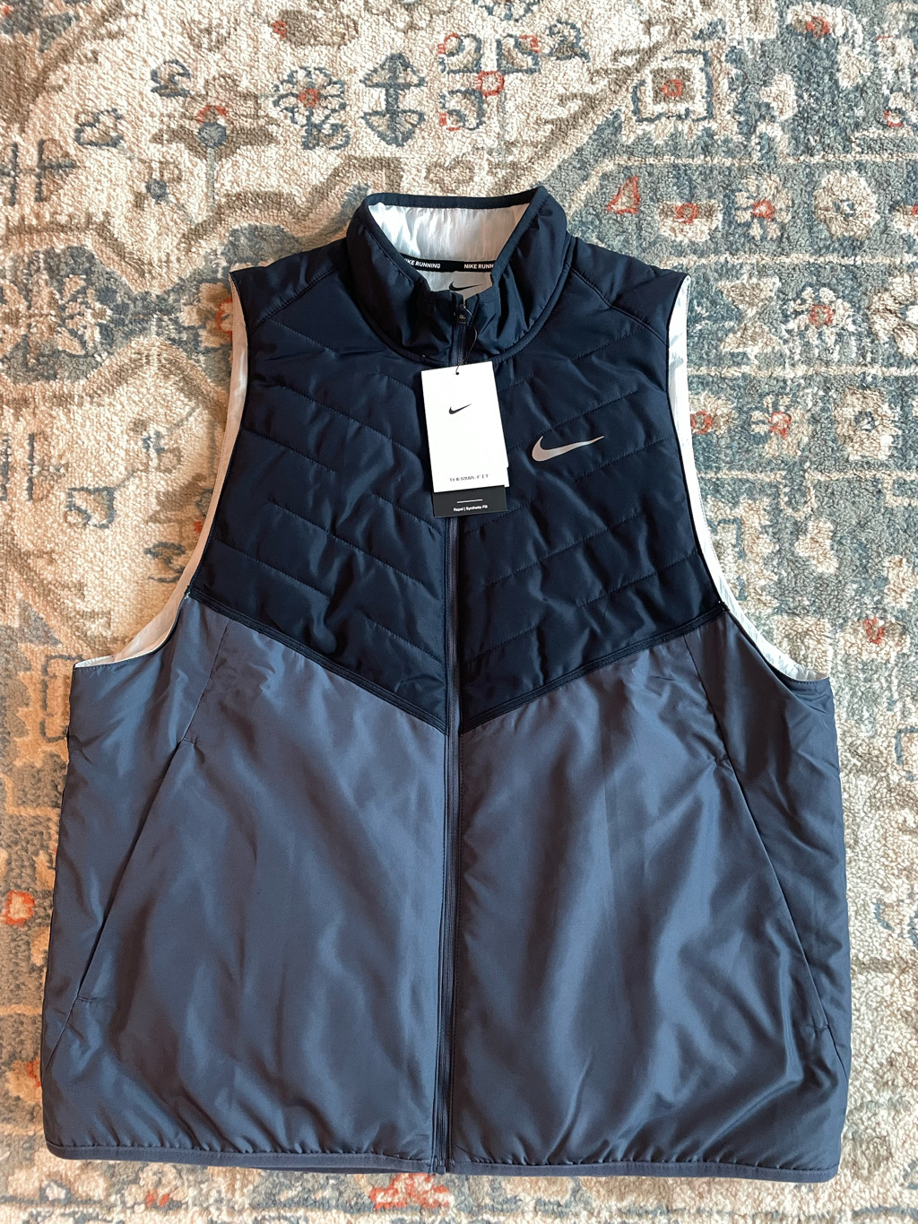 Nike Therma-Fit Repel Synthetic Fill Running Gilet Dark Obsidian Thunder Blue - Asia 착용 스타일 - 1