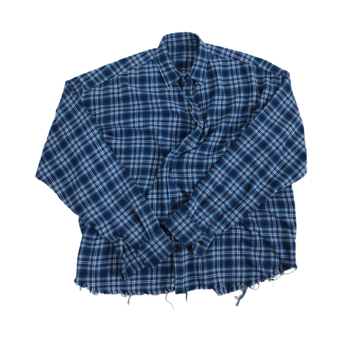 논노드 플렉시블 스트링 체크 셔츠 클래식 블루(Nonnod Flexible String Check Shirt Classic Blue)