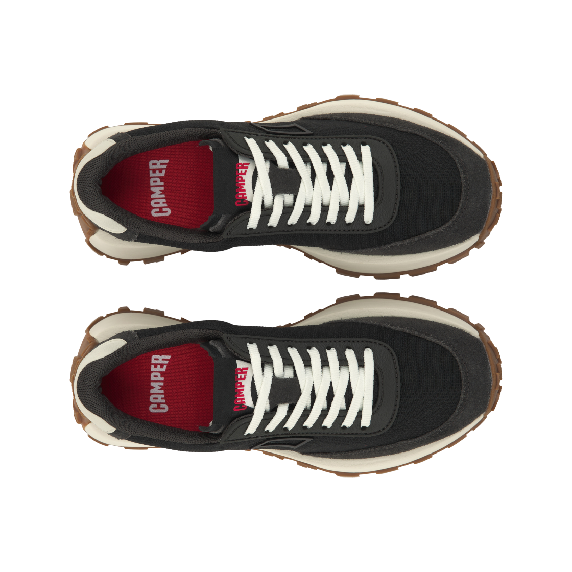 (W) 캠퍼 드리프트 트레일 비브람 누벅 스니커즈 블랙((W) Camper Drift Trail Vibram Nubuck Sneakers Black) - 5