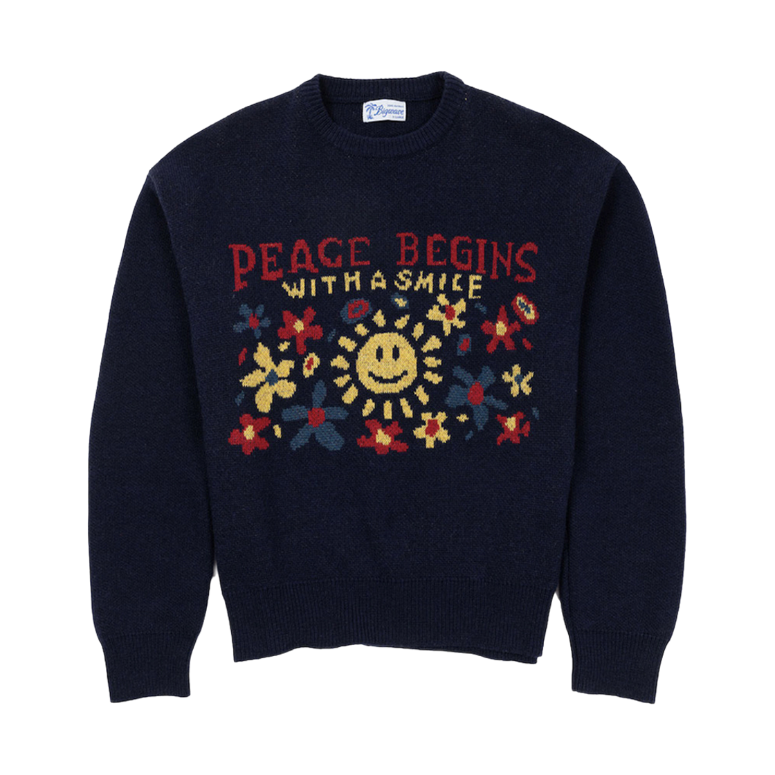 250401 BIGWAVE COLLECTIVE Peace Begins Knit Peony Navy