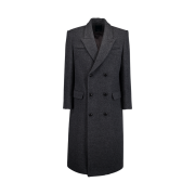 Undermycar 25FW Slim Fit Tailored Double Coat Gray